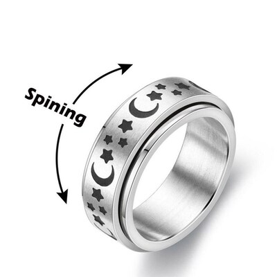 Anxiety Ring Figet Spinner Rings For Women & Men Stainless S
