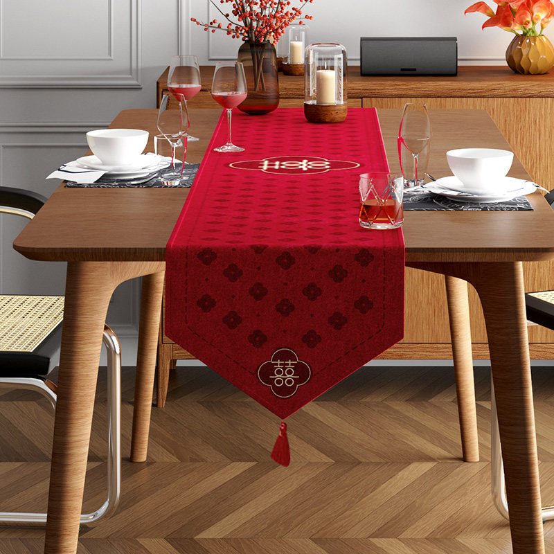 红色桌旗结婚茶几桌布喜字喜事婚庆结婚婚房装扮餐旗盖布台布定制,居家布艺,桌旗,淘宝优惠券,粉丝福利购,淘宝优惠卷
