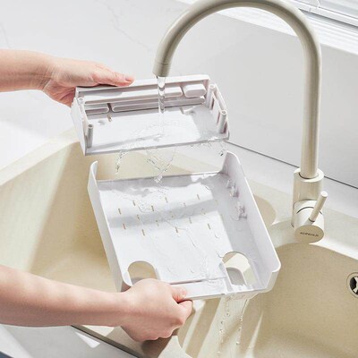 Wall-mounted storage rack for knives and cutting boards, no