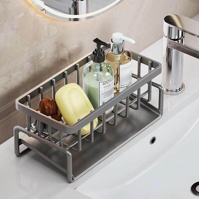 SU304 Kitchen sink sponge drainage storage rack organizer