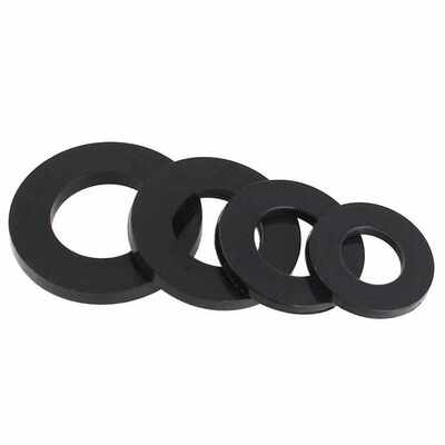 600Pcs Black Nylon Rubber Flat Washer Assortment Kit for M2