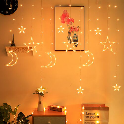 LED curtains, star lights, bedroom, balcony decoration light