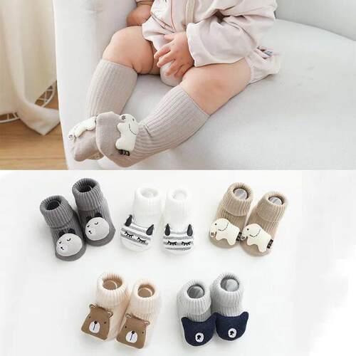 Cotton Baby Socks Cartoon Animal Anti Slip Floor Socks Newbo