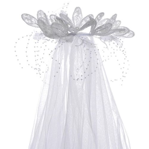 Bridal Wedding Veil Exquisite Pearl Gauze Romantic Lace Fren