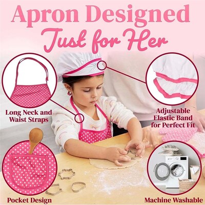 11PCS Kids Cooking Baking Set Chef Set, Includes Apron for G