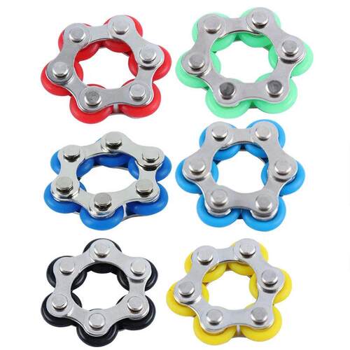 Flippy Bike Roller Chain Fidget Toys Anti Anxiety Stress Rel