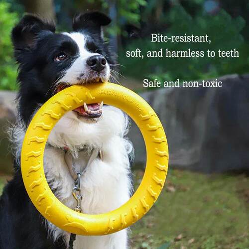 EVA Durable Dog Toys 4 Pack  Flying Disc + Ball + Tug Rope f