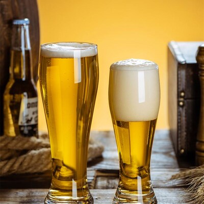 Large crystal edinger beer glass high-grade wheat cup large