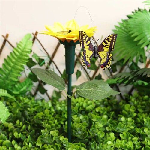 Solar Sunflower Animal Stake Decor Outdoor Decorative Stake