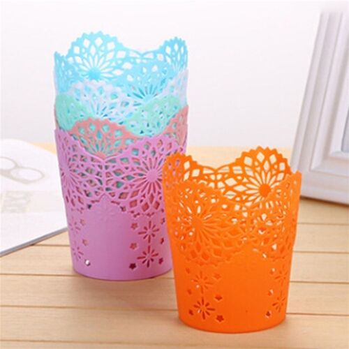2pcs Creative Durable Pen Storage Basket Lace Pencil Holder