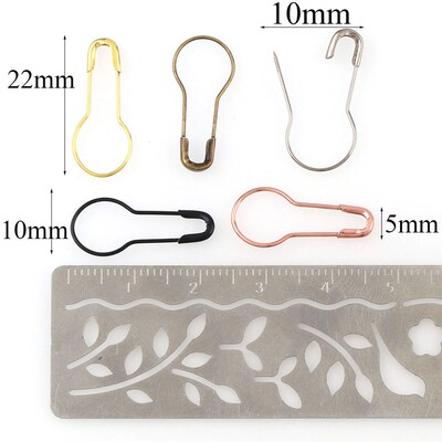 100Pcs Metal Pins Calabash Gourd Pear Shape Safety Metal Cli