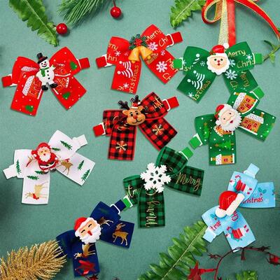 30PCS Christmas Dog Bowties For Dogs Christmas Grooming Smal