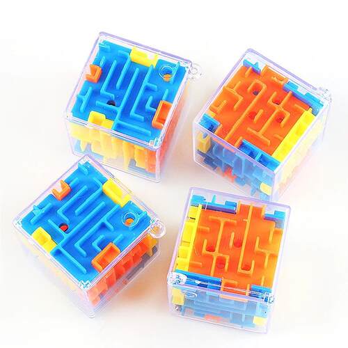 10Pcs Fun 3D Cube Rolling Beads Maze Educational Toys Boys G