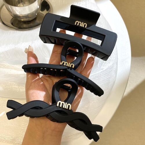 发夹Hot Sale Solid Color Claw Clip Large Barrette Crab Hair