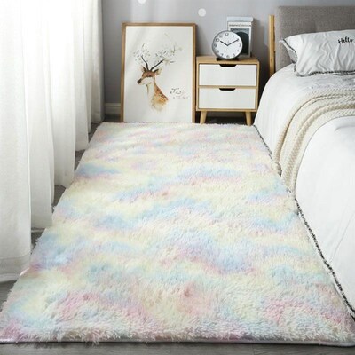 Carpet, bedroom bed blanket Nordic plush floor mat,cushion