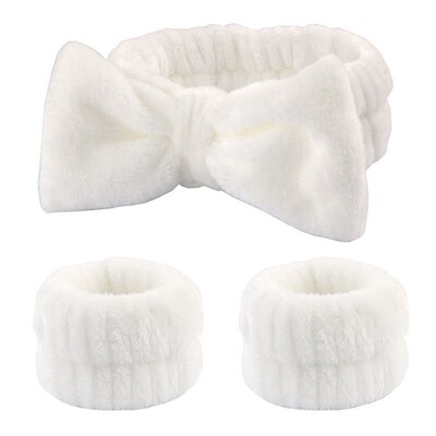 Wash Face Headbands For Women Coral Fleece Hair Bands Cuff W
