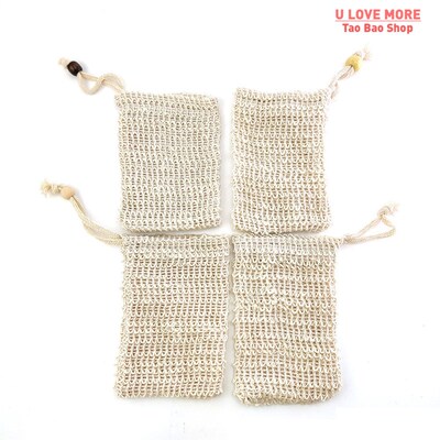 4 kindsSisal Hemp Soap Bag Blister Ramie Mesh Soap Storage B