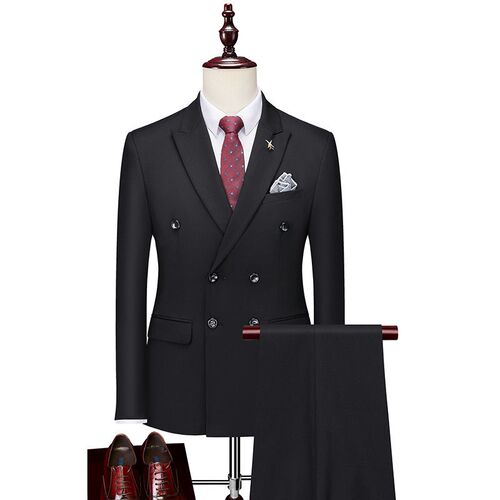 Suit Suit Mens Double-breasted British-style Business Profe