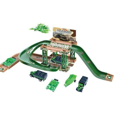 Kid Rail Parking Lot Toys Dinosaur Car Parking Building Mode