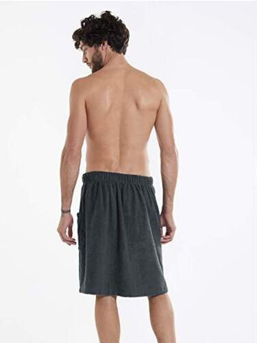 Mens soft towel comfortable bath wearable bathrobe男士