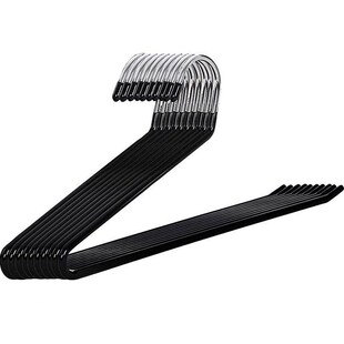 10pieces of rust proof chrome plated metal hangers open type