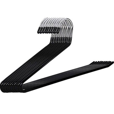 10pieces of rust proof chrome plated metal hangers open type