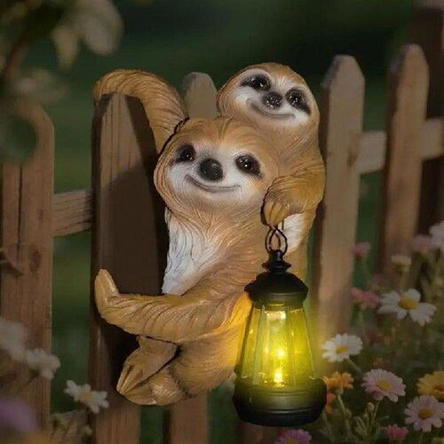 Solar Garden Statues Garden Sloth Statues Outdoor Decor