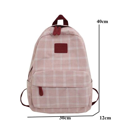 DIEHE Fashion College School Bag Backpacks for Women Striped