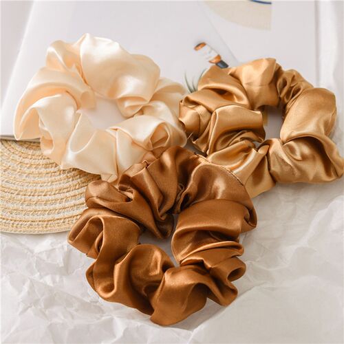 Women Silk Scrunchie Elastic Handmade Multicolor Hair Band t