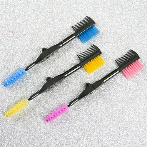 2 in 1 Foldable Double-ended Eyebrow Brush Eyelash Brush Com
