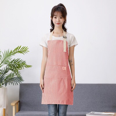 Long Sleeve Apron for Women Home Kitchen Workwear Japanese W
