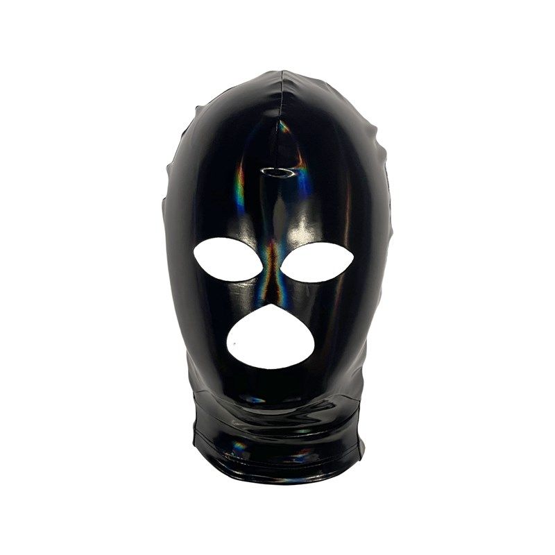 炫彩黑镜面高亮后拉链面具开眼嘴弹力头演出变装配件节日装扮,节庆用品/礼品,面具,淘宝优惠券,粉丝福利购,淘宝优惠卷