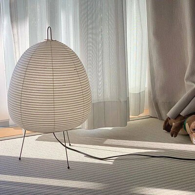 Japanese Rice Paper Lantern Led Table Lamp Living Room Bedro