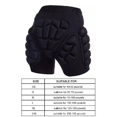 3D Protective Padded Shorts Breathable Winter Snowboard