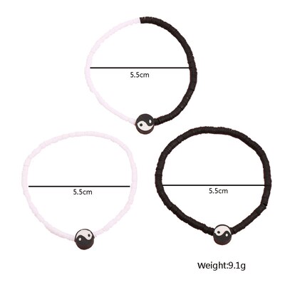 New soft pottery brlet black and white yin and yang gossip T