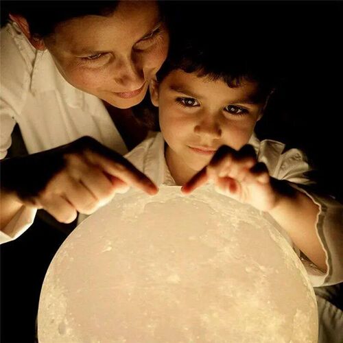 LED Night Light Rechargeable 3D Print Moon Lamp Touch Moon L