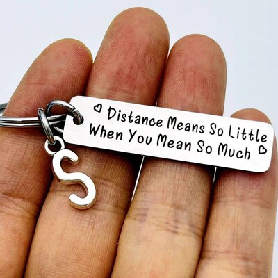 Couple Gift Long Distance Relationship Keychain Best Friend