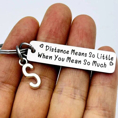 Couple Gift Long Distance Relationship Keychain Best Friend