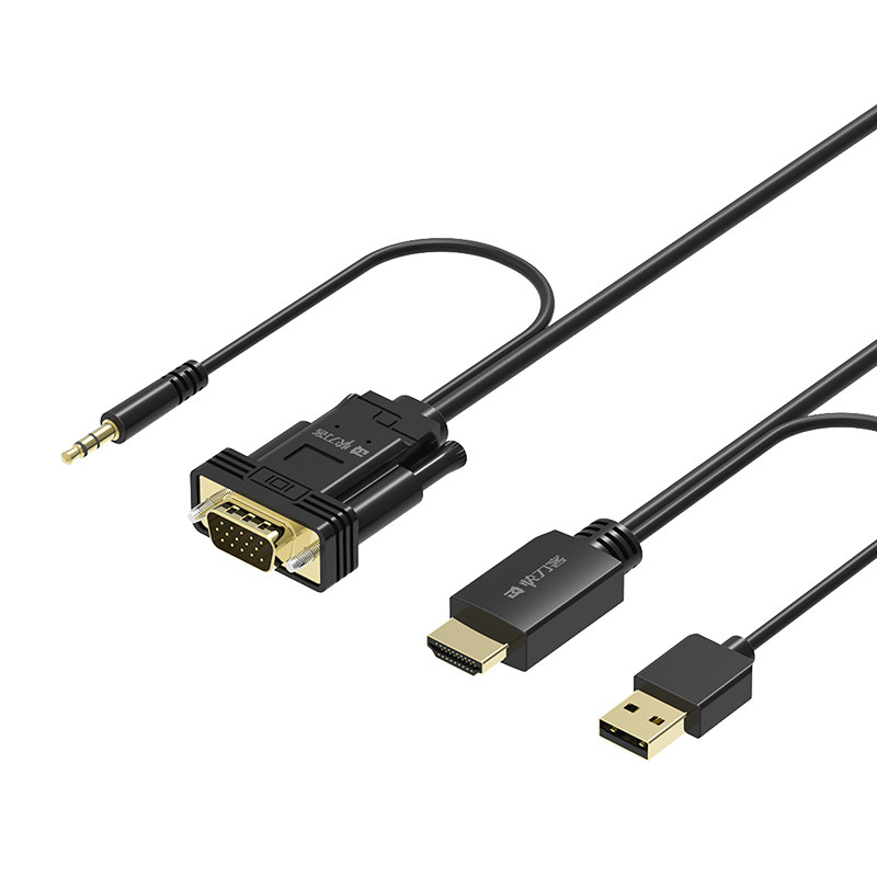hdmi转vg转换线台式机主机笔记本电脑连显示器电视数据线连接线