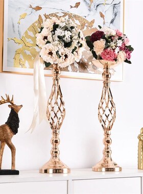 Flowers Metal Candle Holders Wedding Centerpiece Flowers Vas