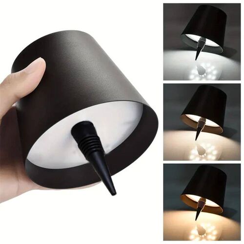Wireless Bottle Lamp  3-Color Touch Control with Stepless Di