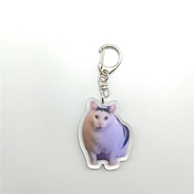 Rambling Goat Huh Cat Meme Keychain Confused Cat Memes Cat S