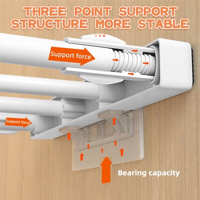 2/6/8/10/12  Shelf Support Adhesive Pegs Closet Partition Br