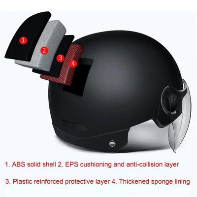 Motorcycle Helmet For Men Women Classic Retro Scooter Half