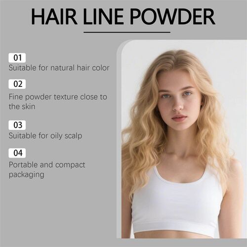 HOEGOA Light Brown Volumizing Hairline Powder - Natural Hair