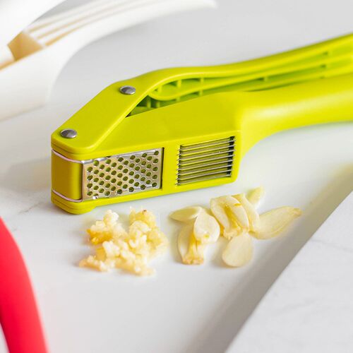 Garlic Press and Slicer Combo PP Plastic Multipurpose Kitche