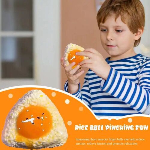 Handmade Silicone Squishys Egg Rice Ball Mochi Taba Squishys