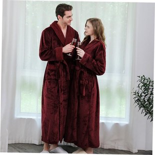 特价浴袍情侣款睡衣 winter pajamas gown women men bathrobe