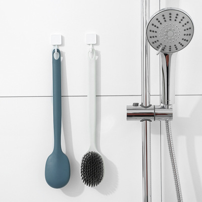 2pc Long-Handled Bathtub Shower Brush Bathroom Brush Body So