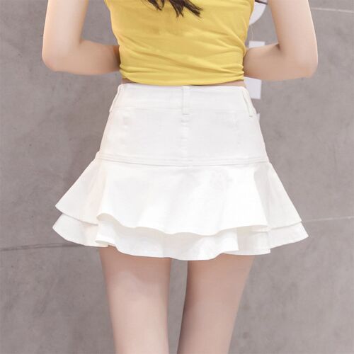 Vintage Denim Mini Skirts Women Summer Sexy Solid Colour Bal